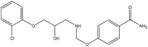  4-[[[2-Hydroxy-3-(2-chlorophenoxy)propyl]amino]methoxy]benzamide