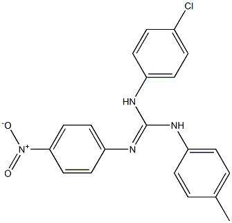 N-(4-Methylphenyl)-N'-(4-chlorophenyl)-N''-(4-nitrophenyl)guanidine Structure