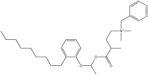 N,N-Dimethyl-N-benzyl-N-[3-[[1-(2-nonylphenyloxy)ethyl]oxycarbonyl]butyl]aminium Structure