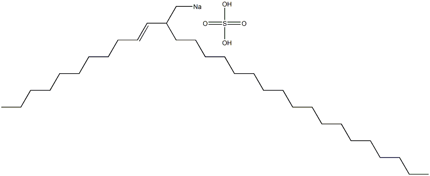Sulfuric acid 2-(1-undecenyl)icosyl=sodium ester salt 结构式