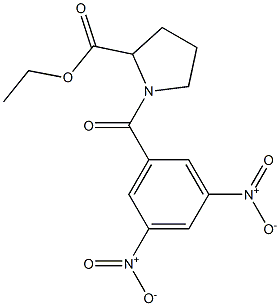 (1S)-1-(3,5-ジニトロベンゾイル)ピロリジン-2-カルボン酸エチル 化学構造式