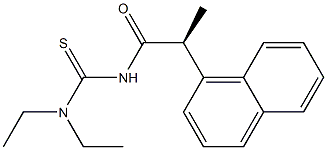 (+)-1,1-Diethyl-3-[(S)-2-(1-naphtyl)propionyl]thiourea,,结构式