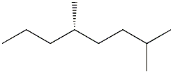 [S,(+)]-2,5-Dimethyloctane Structure