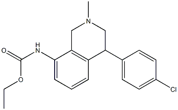 8-(Ethoxycarbonylamino)-1,2,3,4-tetrahydro-2-methyl-4-(4-chlorophenyl)isoquinoline,,结构式