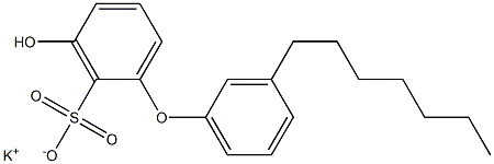 3-Hydroxy-3'-heptyl[oxybisbenzene]-2-sulfonic acid potassium salt,,结构式
