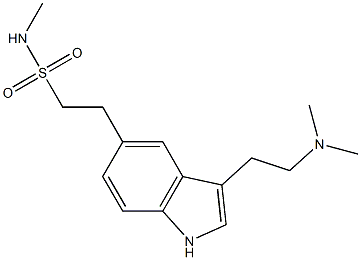 3-[2-(Dimethylamino)ethyl]-5-[2-(methylaminosulfonyl)ethyl]-1H-indole,,结构式