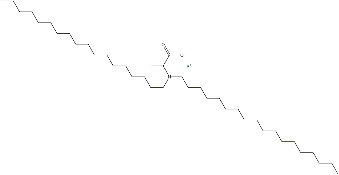 2-(ジオクタデシルアミノ)プロパン酸カリウム 化学構造式