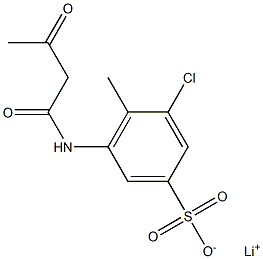 5-(Acetoacetylamino)-3-chloro-4-methylbenzenesulfonic acid lithium salt,,结构式