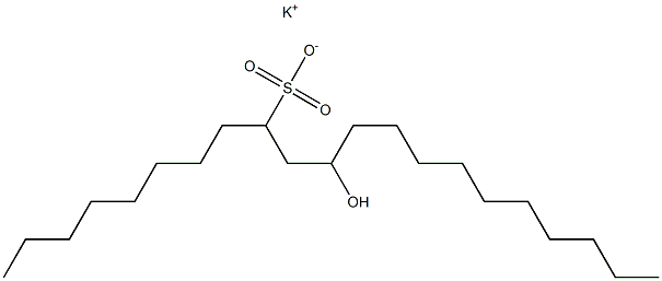 11-Hydroxyhenicosane-9-sulfonic acid potassium salt Struktur