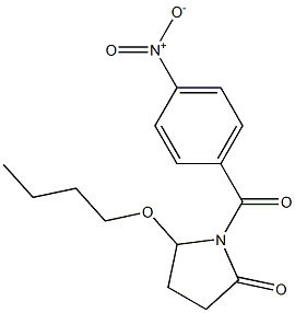 5-Butoxy-1-[4-nitrobenzoyl]pyrrolidin-2-one Struktur