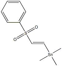 Phenyl [(E)-2-(trimethylstannyl)ethenyl] sulfone,,结构式