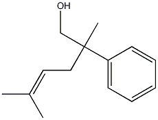 2,5-Dimethyl-2-phenyl-4-hexen-1-ol,,结构式