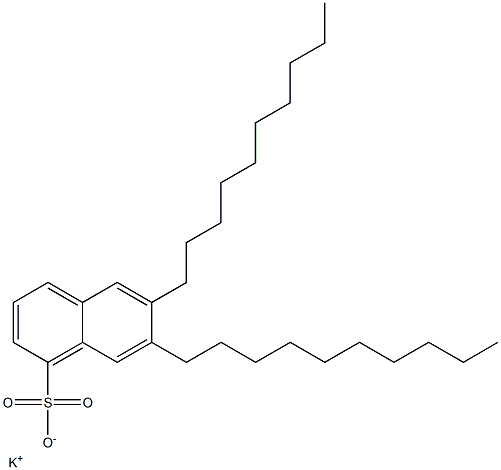 6,7-Didecyl-1-naphthalenesulfonic acid potassium salt Structure
