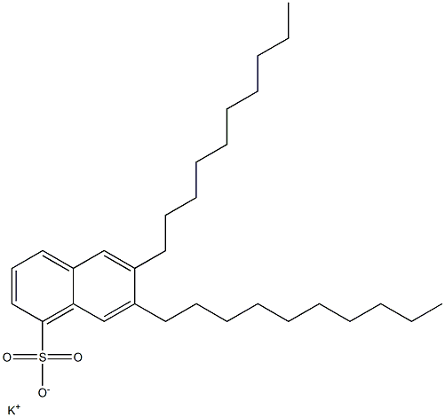 6,7-Didecyl-1-naphthalenesulfonic acid potassium salt 结构式