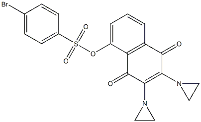 2,3-ビス(1-アジリジニル)-5-(4-ブロモフェニルスルホニルオキシ)-1,4-ナフトキノン 化学構造式