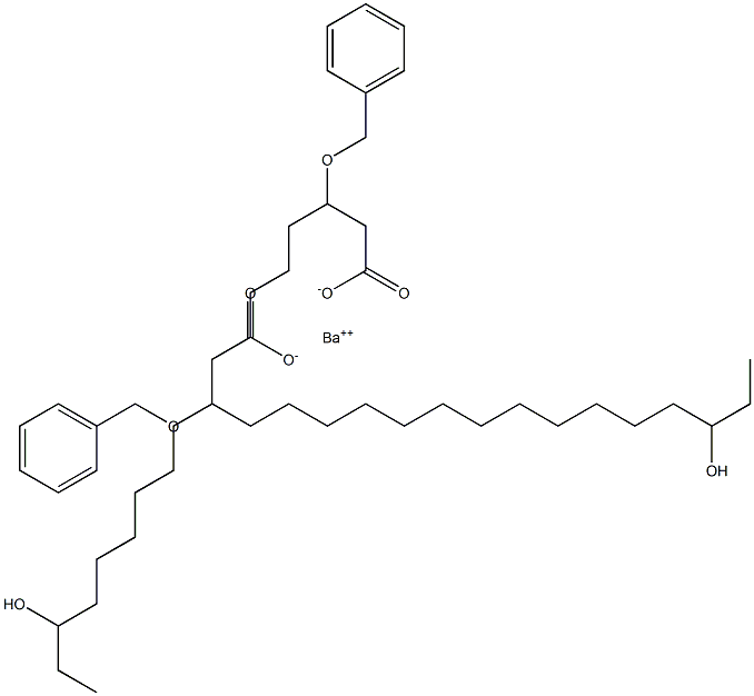 Bis(3-benzyloxy-16-hydroxystearic acid)barium salt Struktur