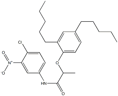 N-(4-Chloro-3-nitrophenyl)-2-(2,4-diamylphenoxy)propanamide,,结构式