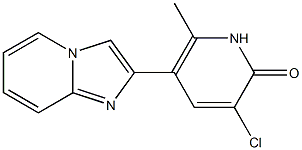 2-[(3-クロロ-6-メチル-1,2-ジヒドロ-2-オキソピリジン)-5-イル]イミダゾ[1,2-a]ピリジン 化学構造式