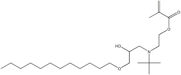 2-Methylpropenoic acid 2-[(1,1-dimethylethyl)[3-(dodecyloxy)-2-hydroxypropyl]amino]ethyl ester Structure