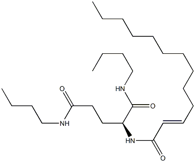 N2-(2-Tridecenoyl)-N1,N5-dibutylglutaminamide,,结构式