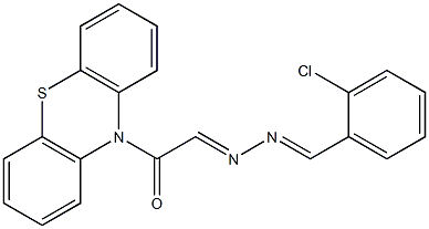 1-(10H-Phenothiazine-10-yl)-2-[2-(2-chlorobenzylidene)hydrazono]ethanone Struktur