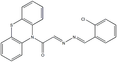 1-(10H-Phenothiazine-10-yl)-2-[2-(2-chlorobenzylidene)hydrazono]ethanone Structure