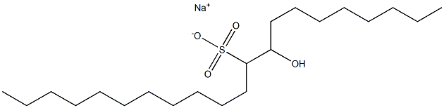 9-Hydroxyhenicosane-10-sulfonic acid sodium salt Structure