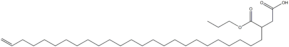 3-(24-Pentacosenyl)succinic acid 1-hydrogen 4-propyl ester 结构式