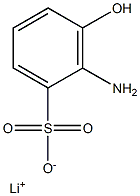 2-Amino-3-hydroxybenzenesulfonic acid lithium salt Struktur