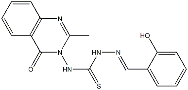 2-Hydroxybenzaldehyde 4-[(3,4-dihydro-2-methyl-4-oxoquinazolin)-3-yl]thiosemicarbazone,,结构式
