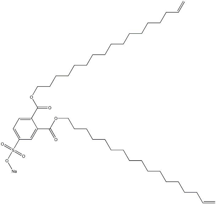 4-(Sodiosulfo)phthalic acid di(16-heptadecenyl) ester Struktur