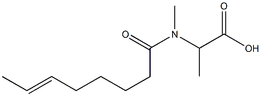 2-[N-Methyl-N-(6-octenoyl)amino]propionic acid Structure