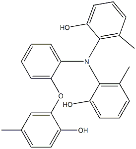 N,N-Bis(2-hydroxy-6-methylphenyl)-2-(2-hydroxy-5-methylphenoxy)benzenamine 结构式