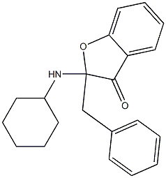 2-Benzyl-2-cyclohexylaminobenzofuran-3(2H)-one,,结构式