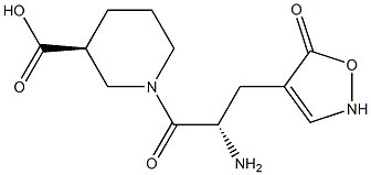 (3S)-1-[(S)-2-Amino-3-[(2,5-dihydro-5-oxoisoxazol)-4-yl]propanoyl]piperidine-3-carboxylic acid Struktur