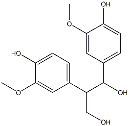 1,2-Bis(3-methoxy-4-hydroxyphenyl)-1,3-propanediol Structure