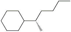 [S,(-)]-2-Cyclohexylhexane Structure