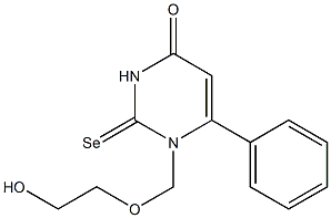 1-(2-Hydroxyethoxymethyl)-6-phenylselenouracil,,结构式