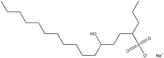 7-Hydroxyoctadecane-4-sulfonic acid sodium salt,,结构式