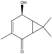 (5R)-5-Hydroxy-3,7,7-trimethylbicyclo[4.1.0]hept-3-en-2-one Structure