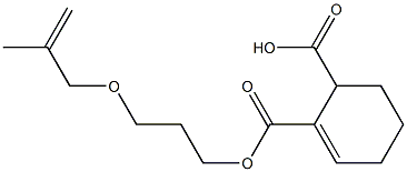 1-Cyclohexene-2,3-dicarboxylic acid hydrogen 2-[3-(methallyloxy)propyl] ester Struktur