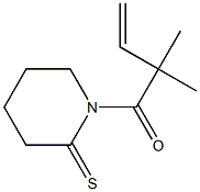 1-(2,2-Dimethyl-3-butenoyl)piperidine-2-thione,,结构式