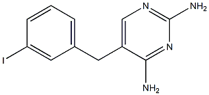 2,4-Diamino-5-[3-iodobenzyl]pyrimidine 结构式