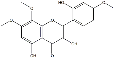 2',3,5-Trihydroxy-4',7,8-trimethoxyflavone,,结构式