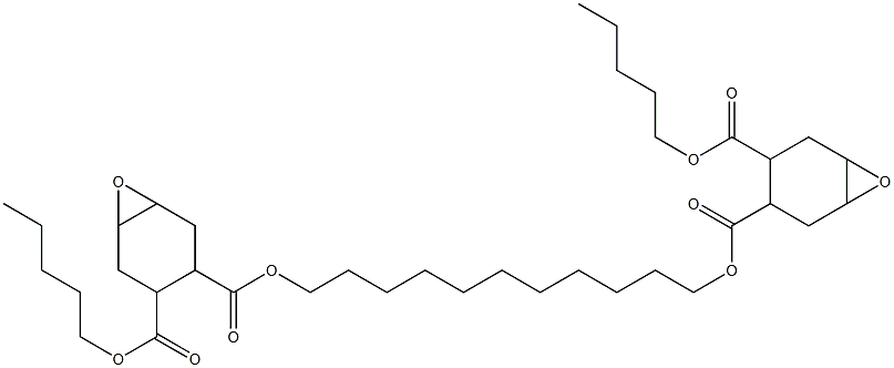 Bis[2-(pentyloxycarbonyl)-4,5-epoxy-1-cyclohexanecarboxylic acid]1,11-undecanediyl ester Structure