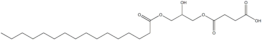 こはく酸水素1-[2-ヒドロキシ-3-(パルミトイルオキシ)プロピル] 化学構造式