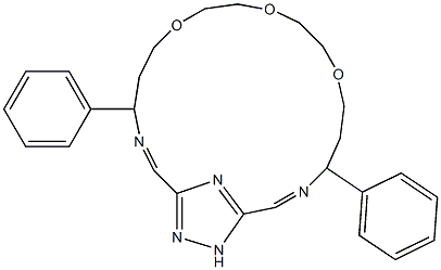 3,5-Oxybis[ethyleneoxyethylene(benzylimino)methylene]-1H-1,2,4-triazole,,结构式
