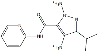 3-イソプロピル-4-ジアゾニオ-5-[[2-ピリジニルアミノ]カルボニル]-1H-ピラゾール-1-イド 化学構造式