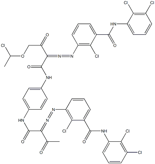  3,3'-[2-[(1-Chloroethyl)oxy]-1,4-phenylenebis[iminocarbonyl(acetylmethylene)azo]]bis[N-(2,3-dichlorophenyl)-2-chlorobenzamide]