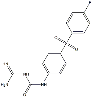 1-[4-[(p-Fluorophenyl)sulfonyl]phenylaminocarbonyl]guanidine Structure